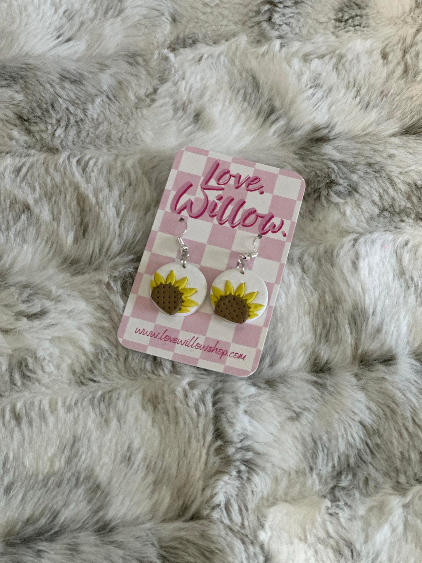 Sunflower Circle Earrings