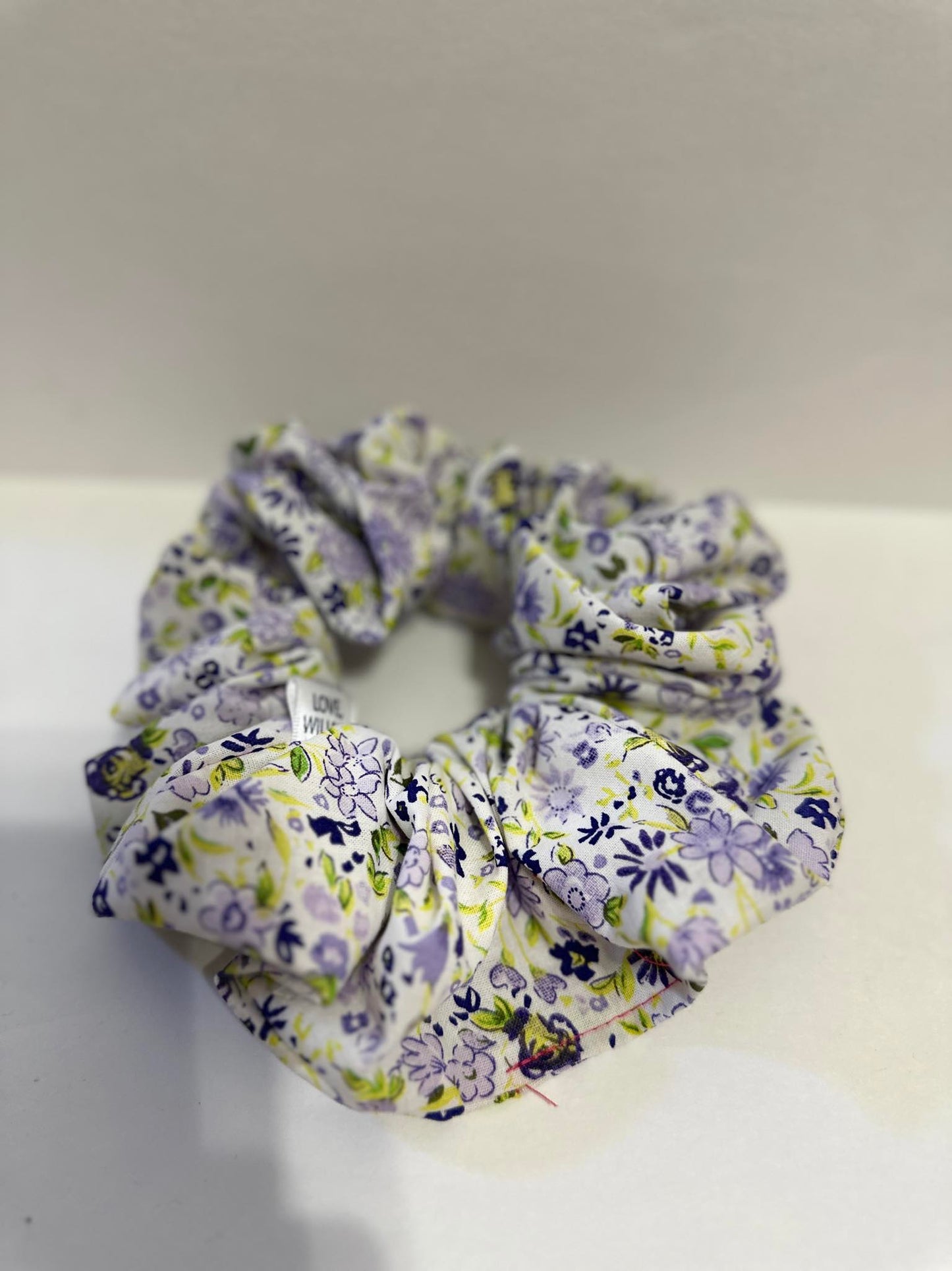 Purple Floral Scrunchie