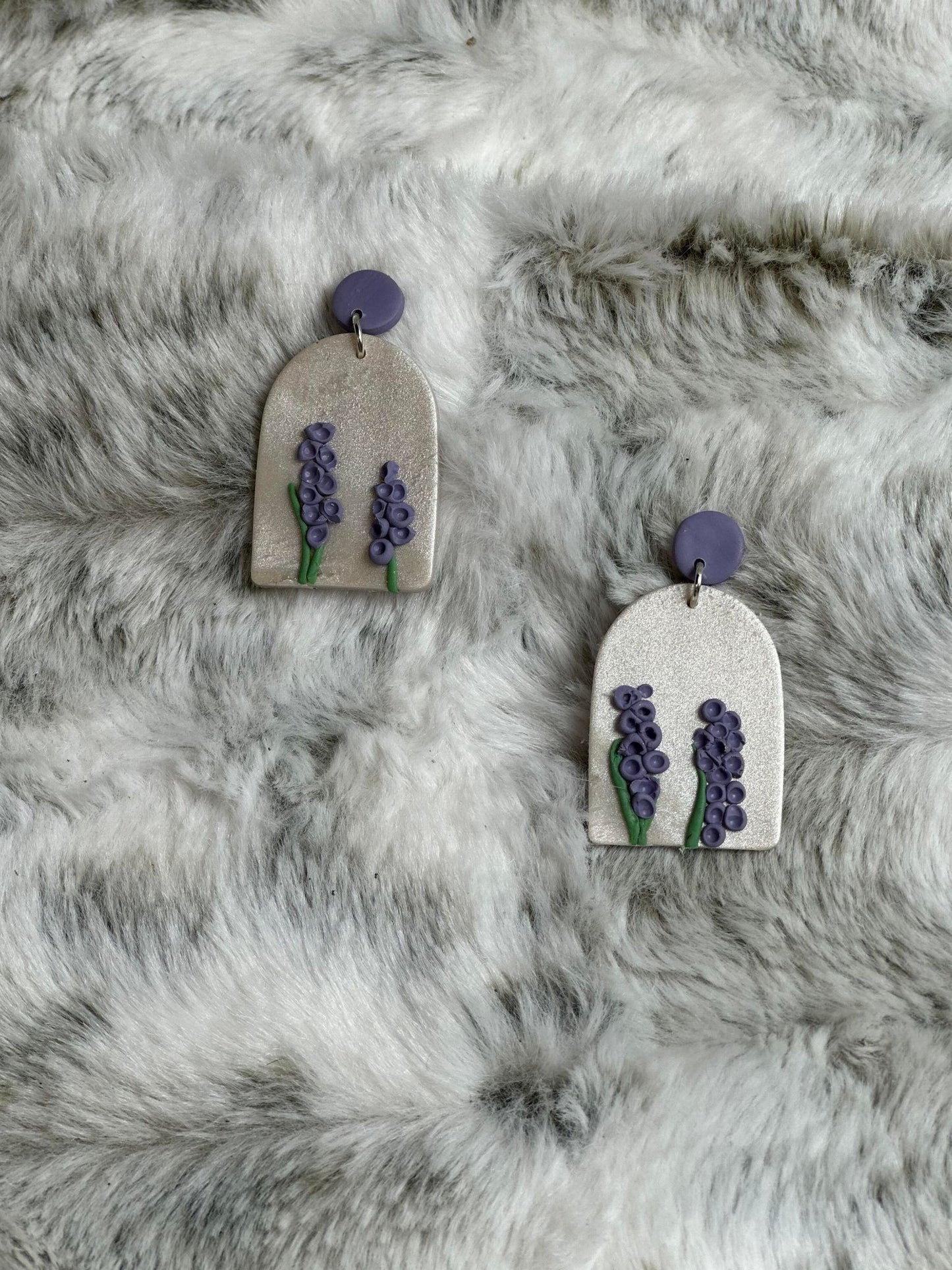 Lavender Clay Earrings
