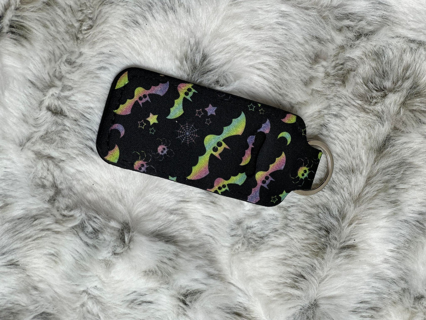 Neoprene Lip Balm Holder Keychain