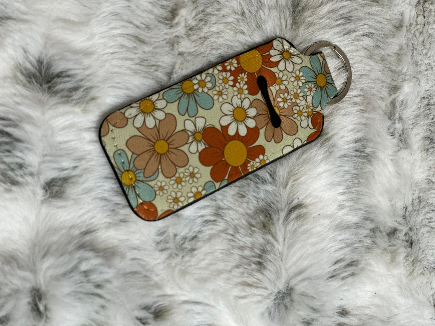 Neoprene Lip Balm Holder Keychain