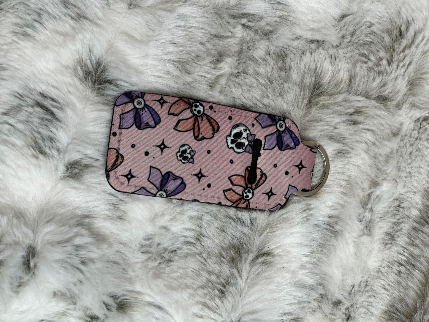 Neoprene Lip Balm Holder Keychain