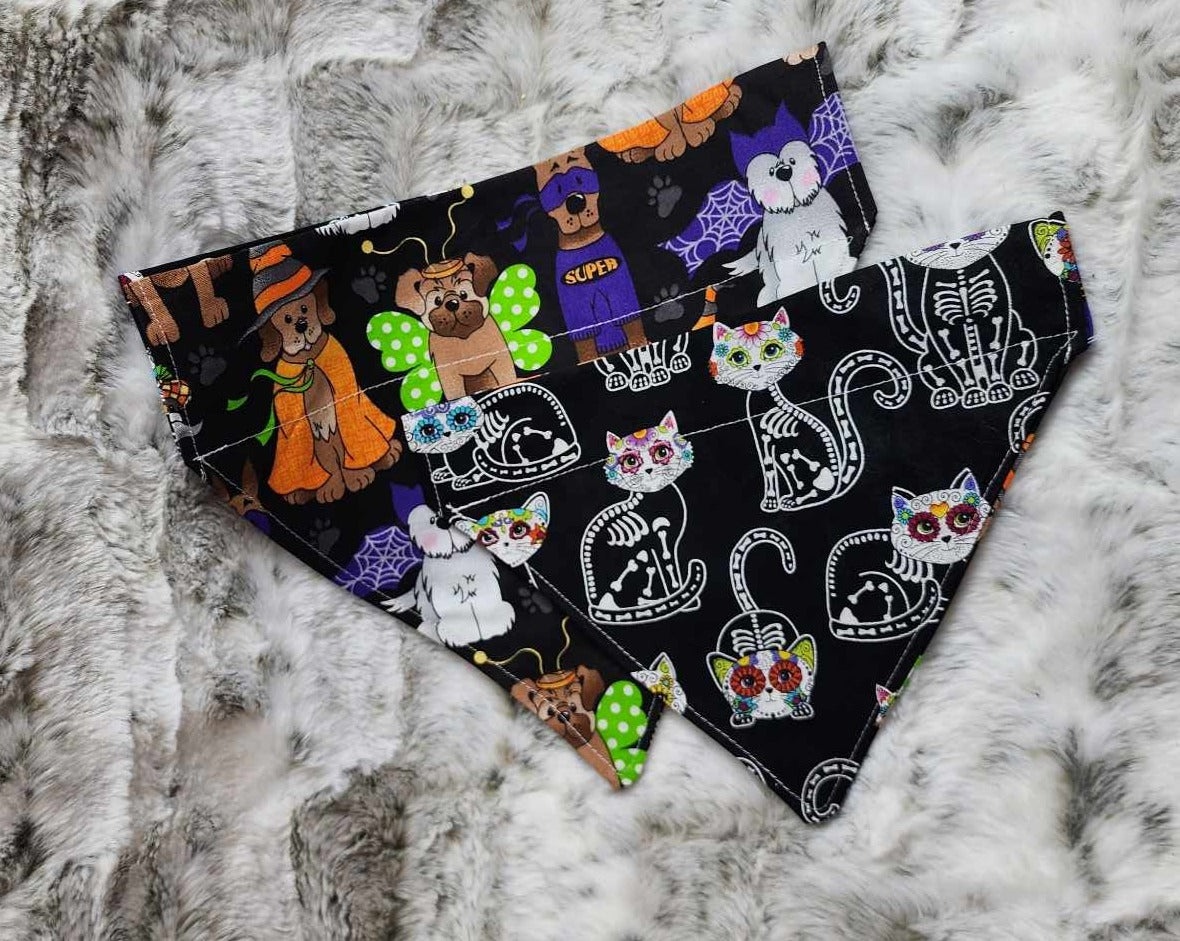 Over-The-Collar Reversible Pet Bandana - Spooky Collection