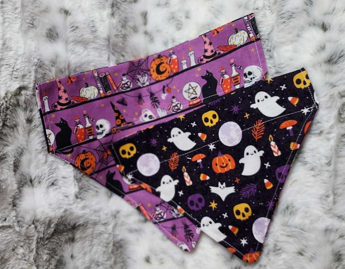 Over-The-Collar Reversible Pet Bandana - Spooky Collection