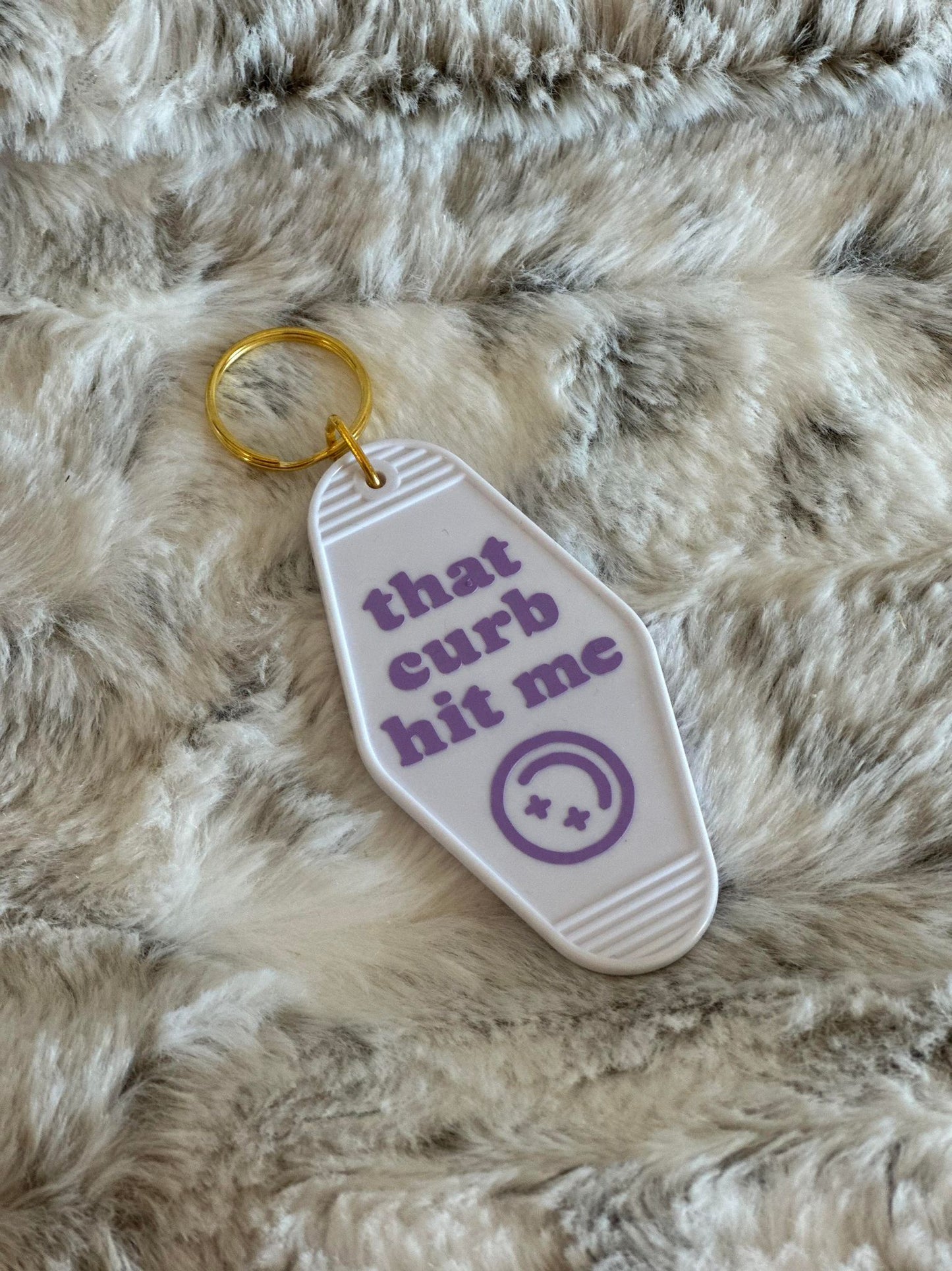 That Curb Hit Me - Motel Style Keychain