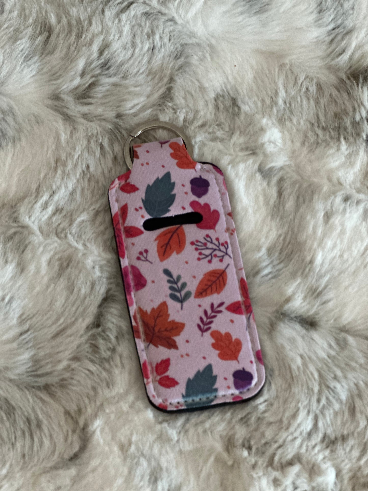 Neoprene Lip Balm Holder Keychain