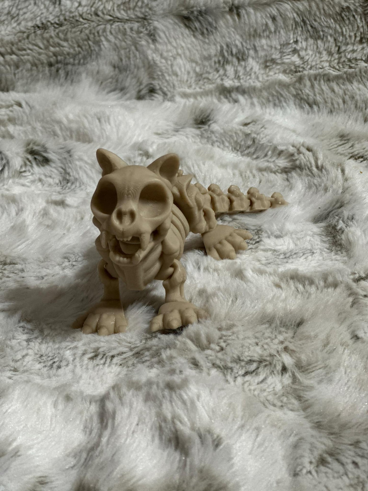 Skeleton Cat Figure