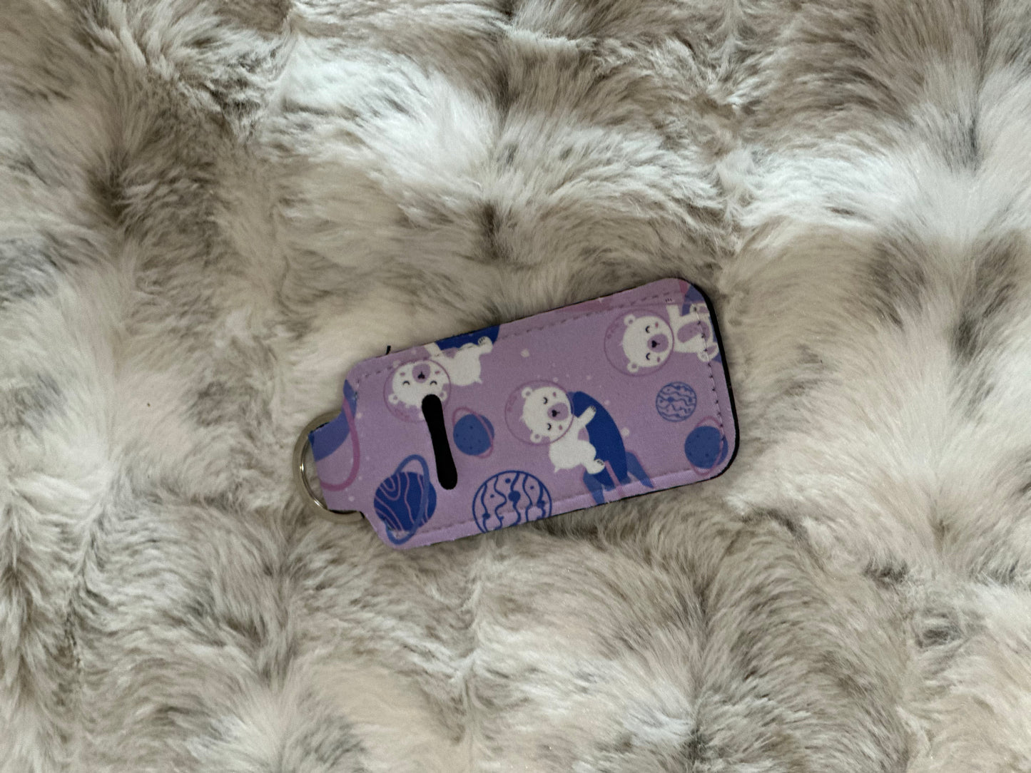 Neoprene Lip Balm Holder Keychain