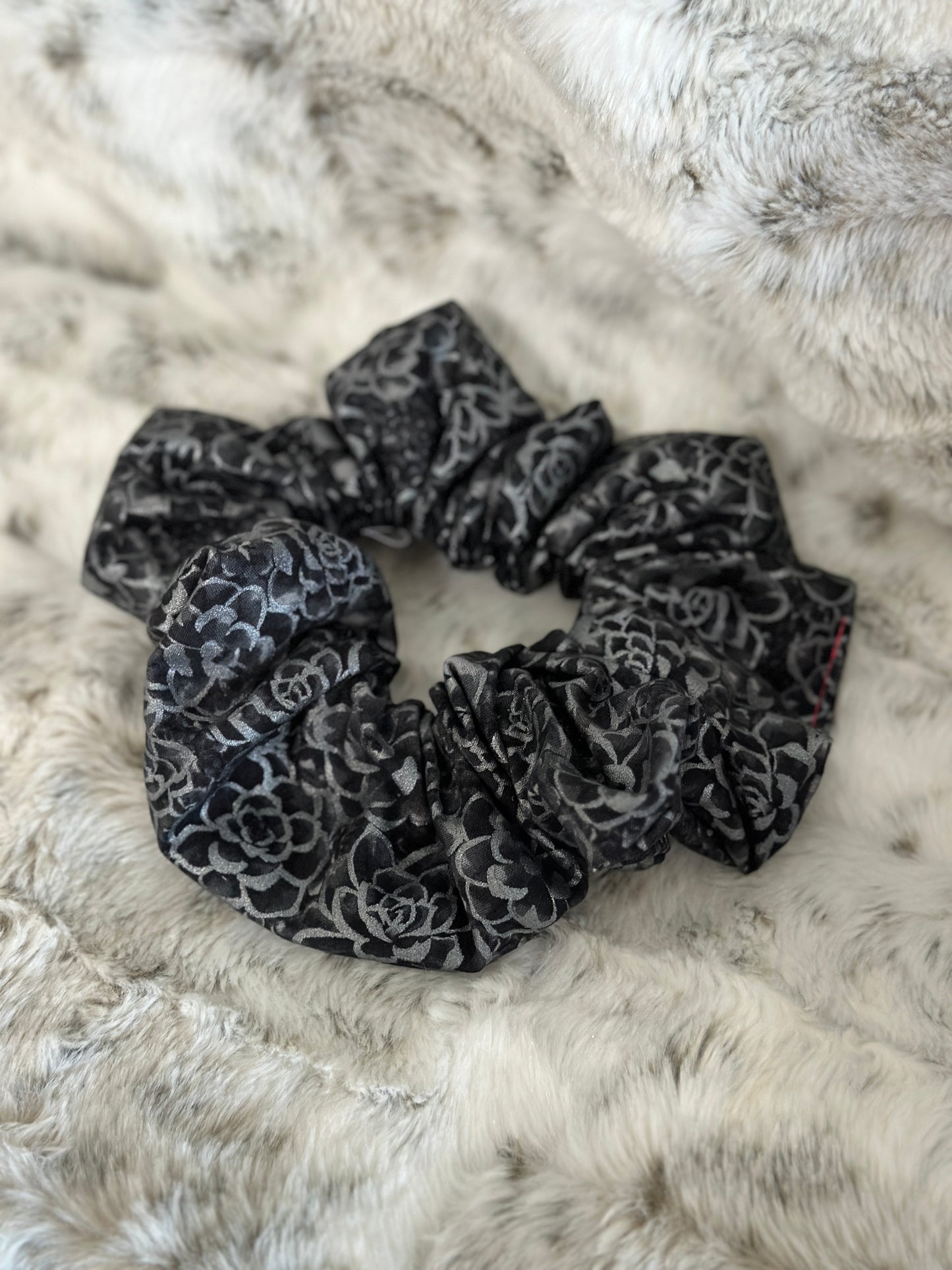 Black Rose Scrunchie