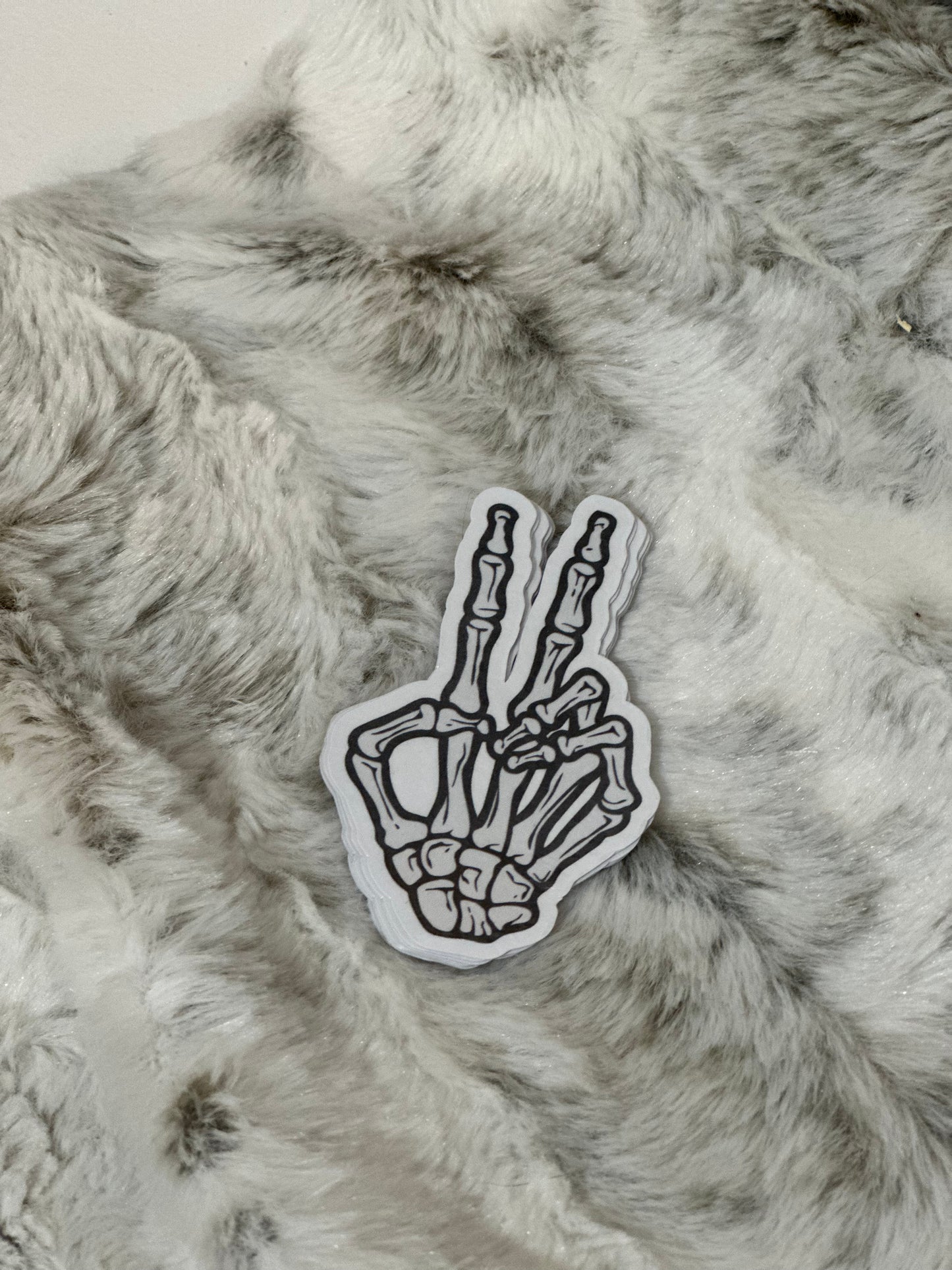 Peace Out, Skeleton Sticker