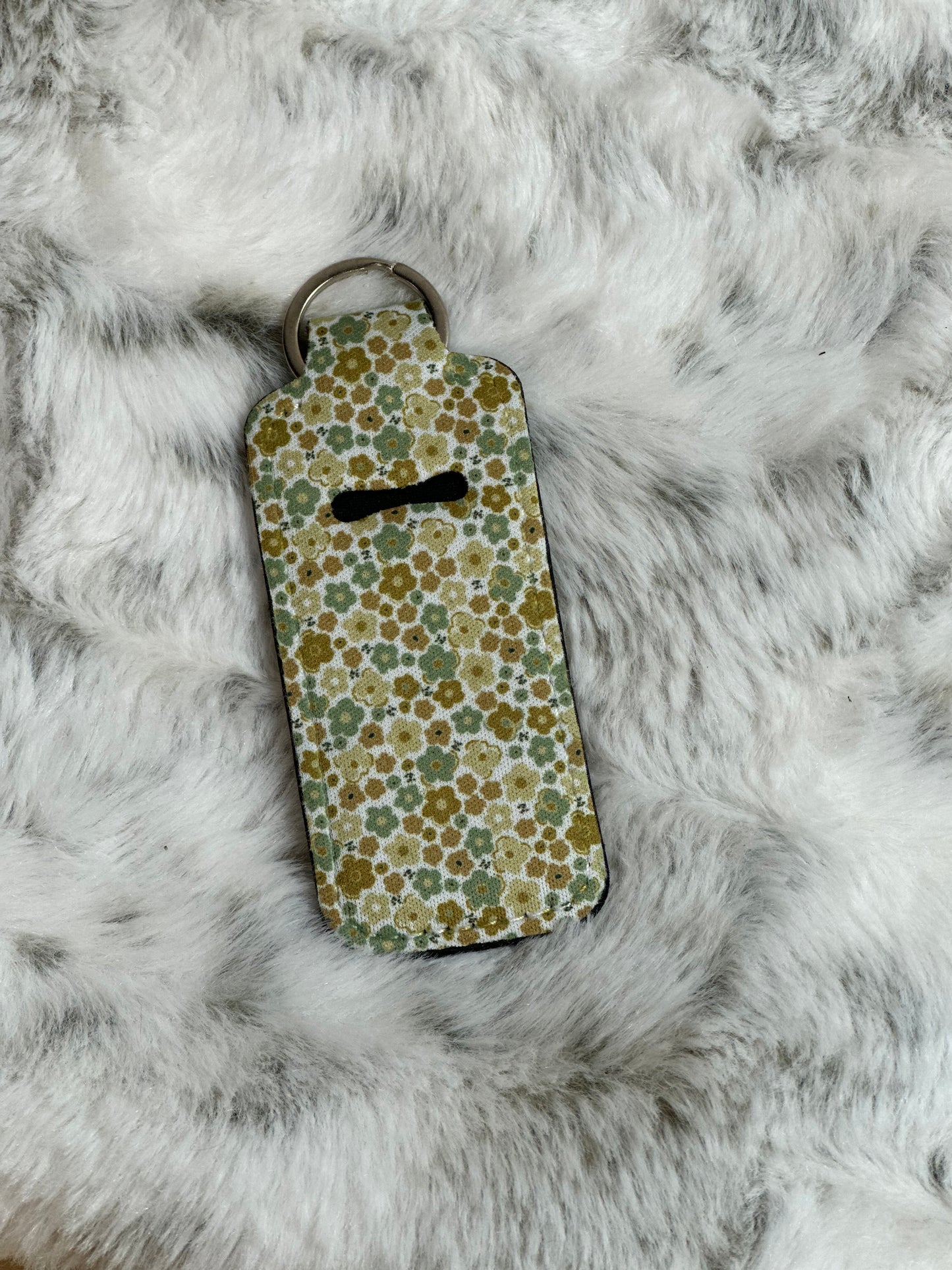 Neoprene Lip Balm Holder Keychain