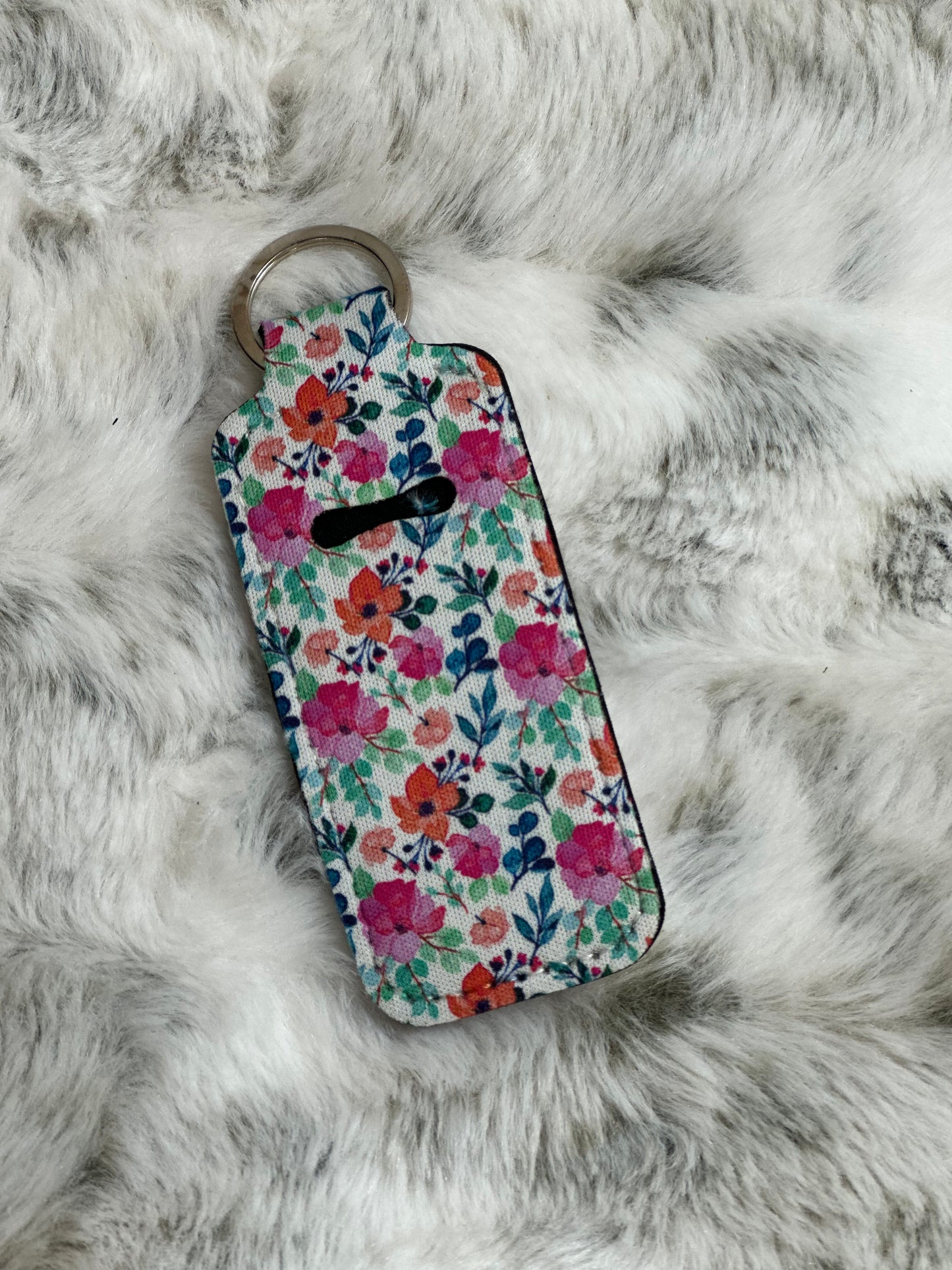 Neoprene Lip Balm Holder Keychain