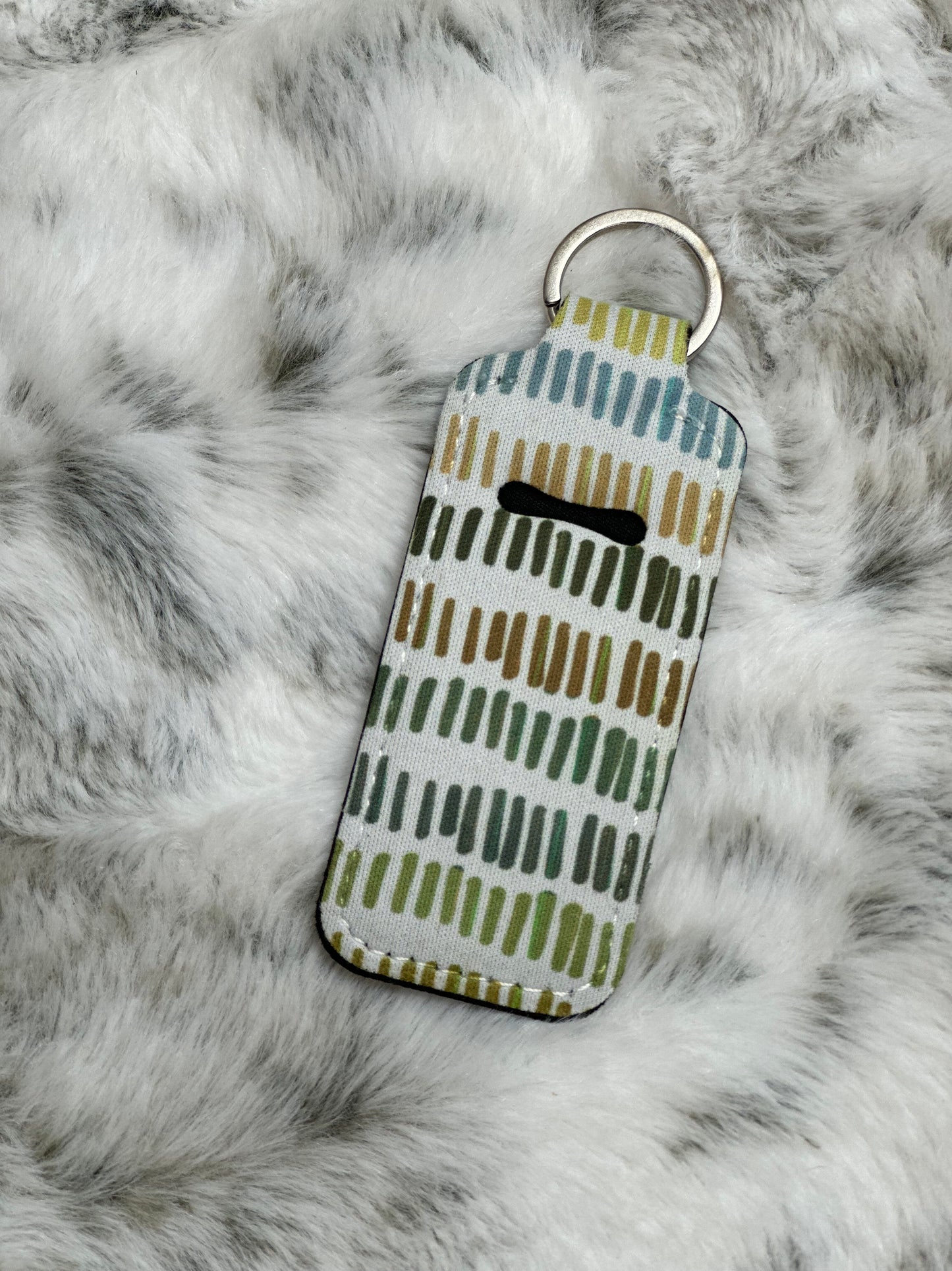 Neoprene Lip Balm Holder Keychain