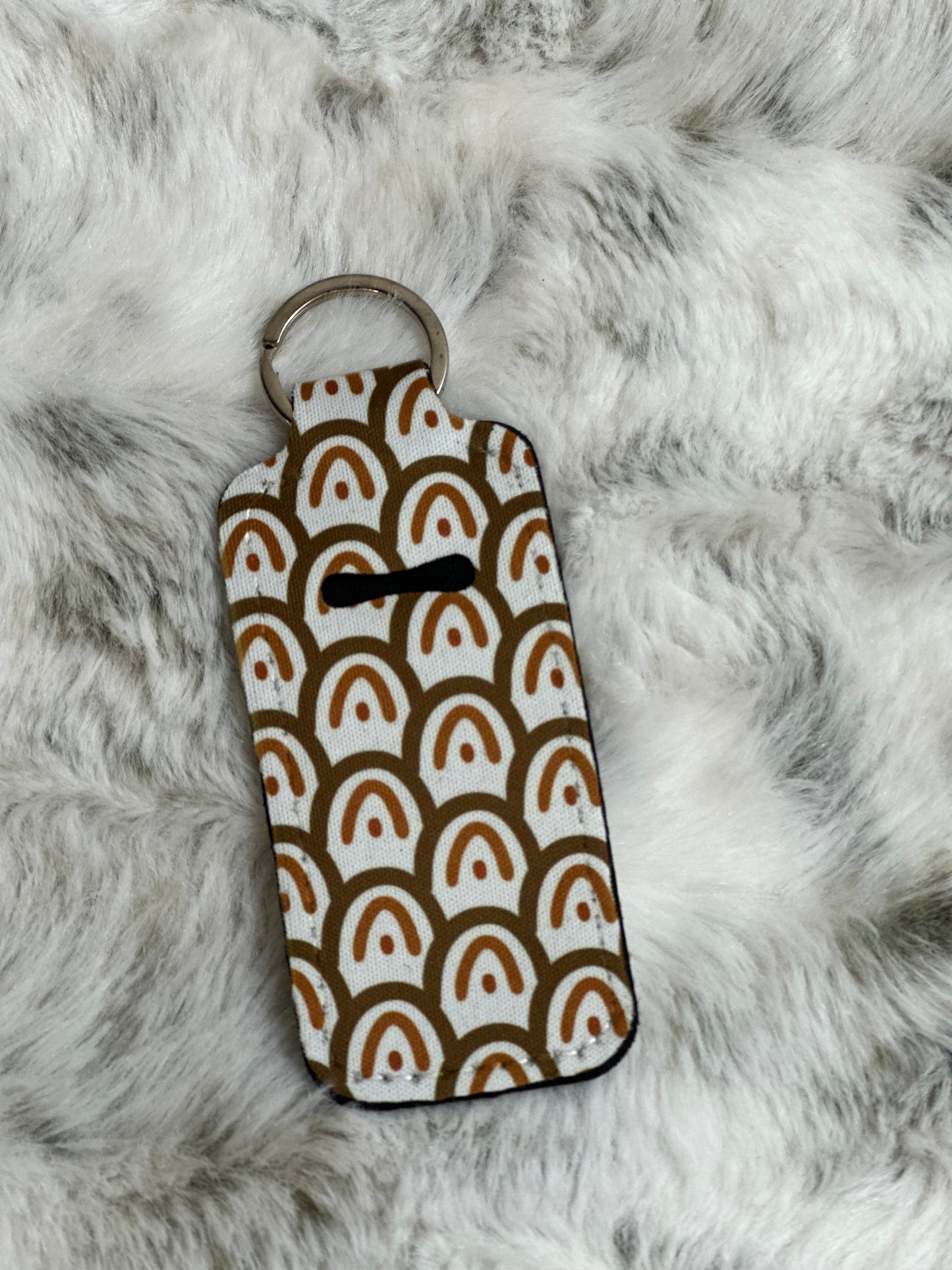Neoprene Lip Balm Holder Keychain