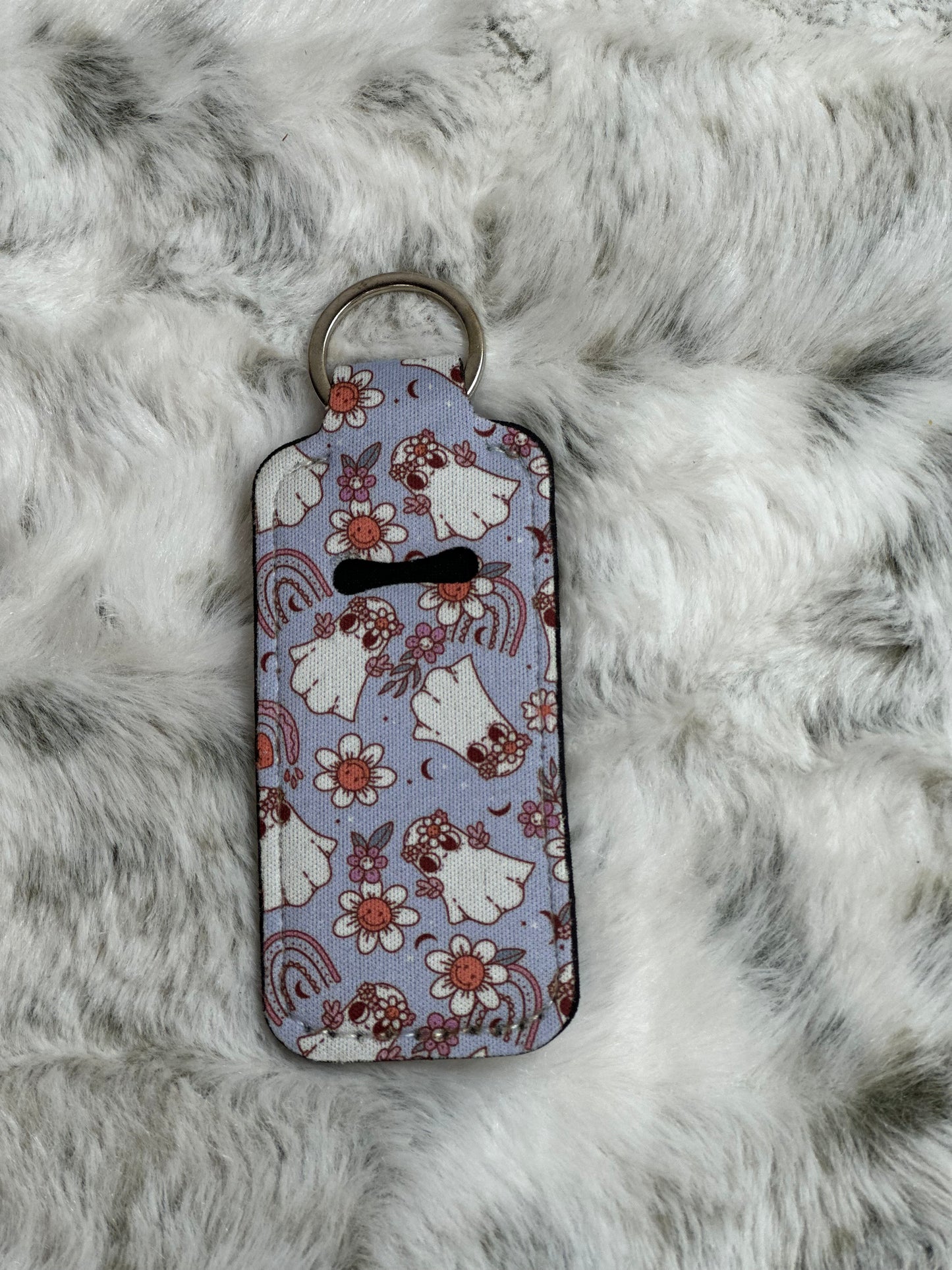 Neoprene Lip Balm Holder Keychain