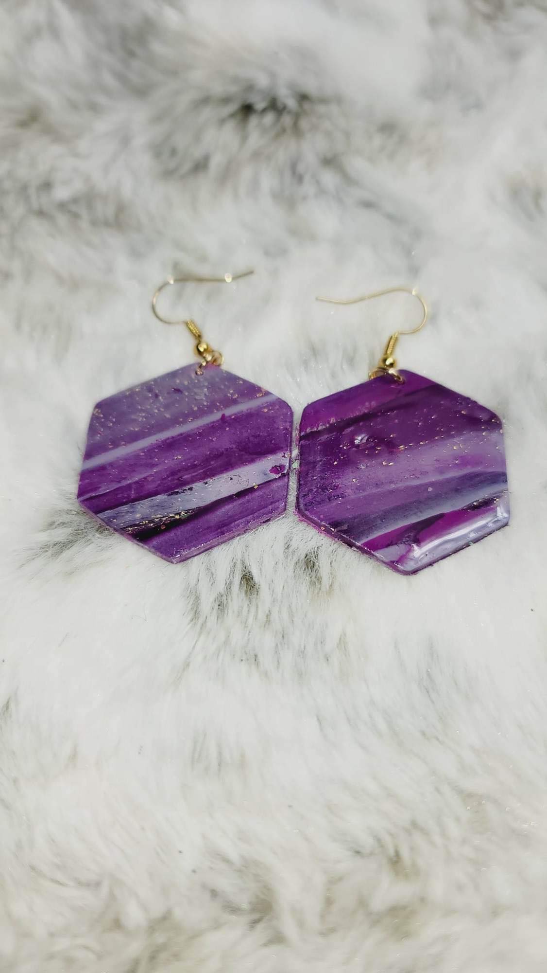 Butterfly Hexagon Earrings