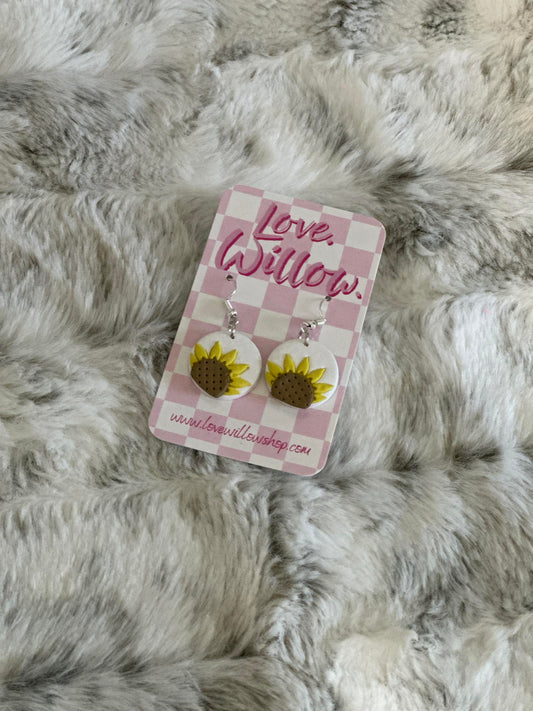 Sunflower Circle Earrings
