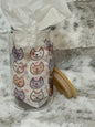 Clear 16oz Glass Can w/ Bamboo Lid & Straw