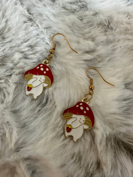 Shroomie Holding a Strawberry Dangles