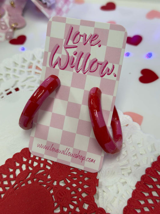 Polymer Clay Hoop Earrings