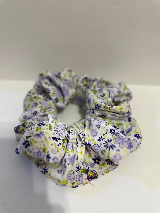 Purple Floral Scrunchie