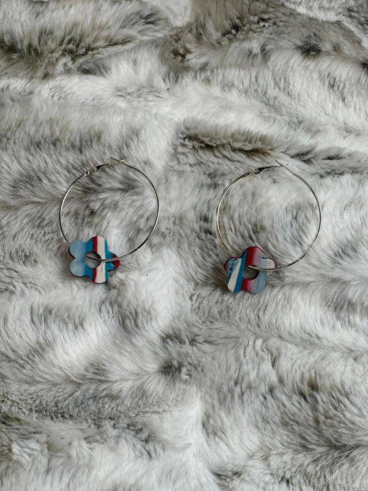 Patriotic Floral Hoops