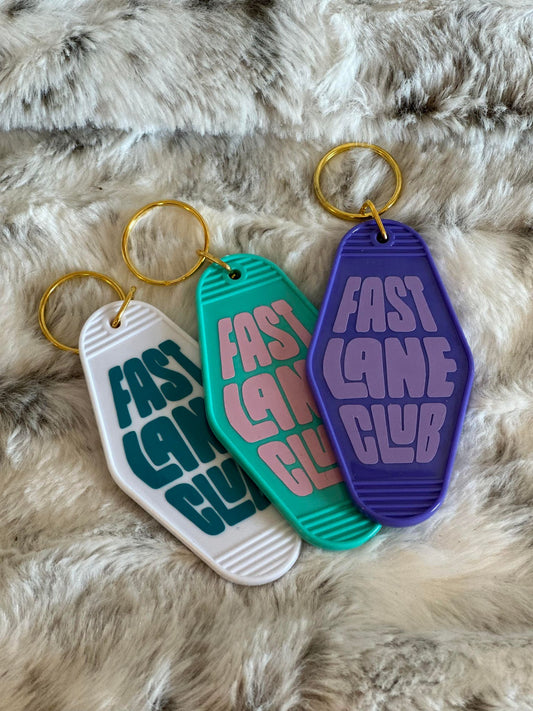 Fast Lane Club - Motel Style Keychain