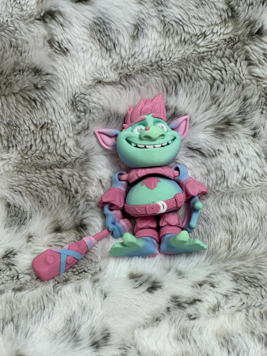Rainbow Troll w/ stick