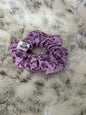 Dainty Purple Floral Scrunchie