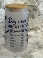 Frosted 16oz Glass Can w/ Bamboo Lid & Straw