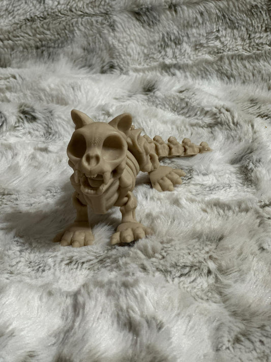 Skeleton Cat Figure