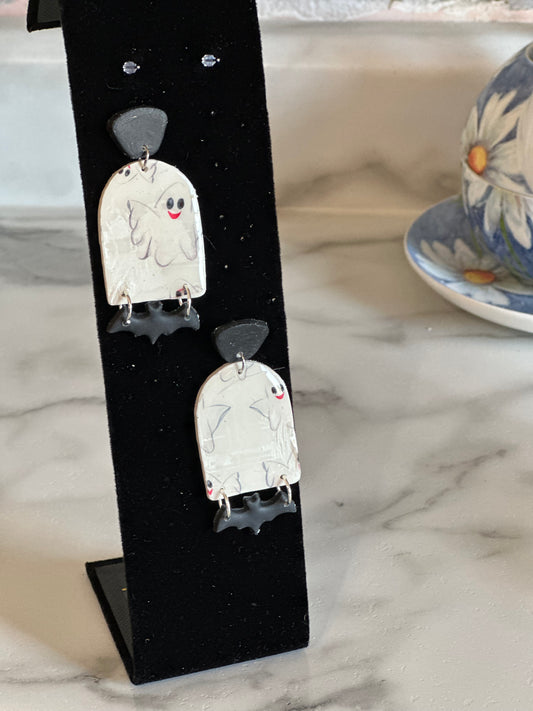 Feeling Batty Ghost Dangles