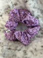 Dainty Purple Floral Scrunchie