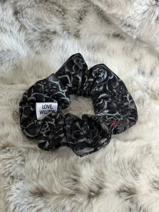 Black Rose Scrunchie
