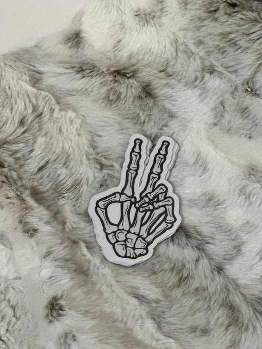 Peace Out, Skeleton Sticker