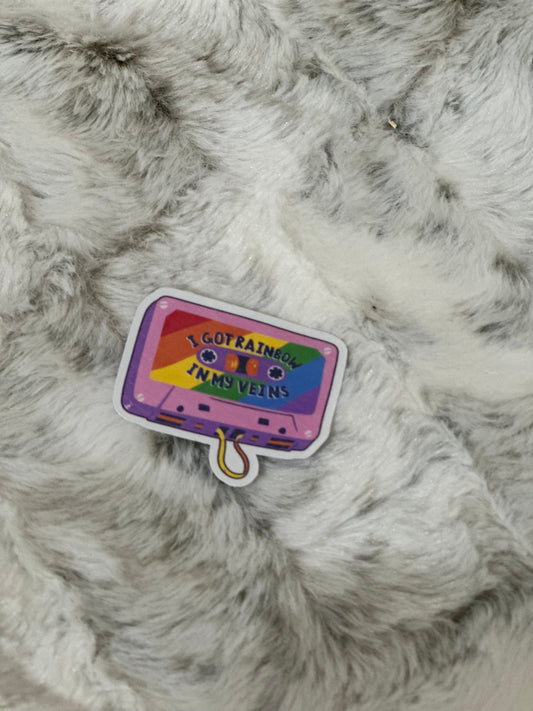 Rainbow in my Veins Sticker