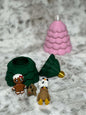 Christmas Tree Container w/ 4 Mini Figures