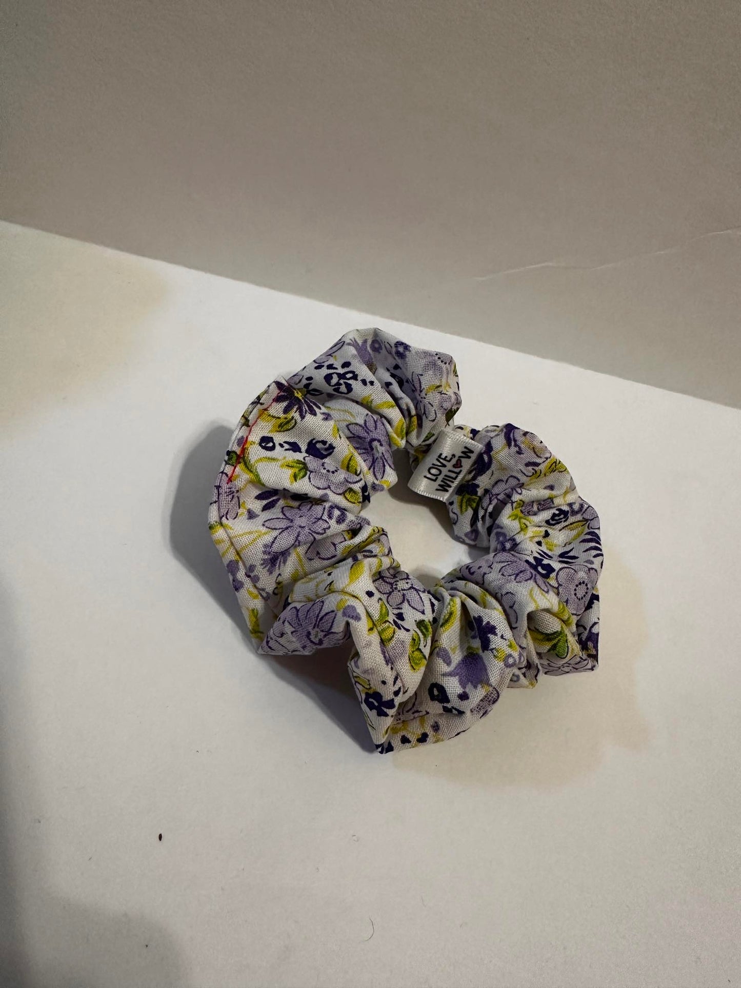 Purple Floral Scrunchie