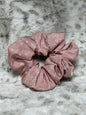 Artsy Flowers on Pink Scrunchie