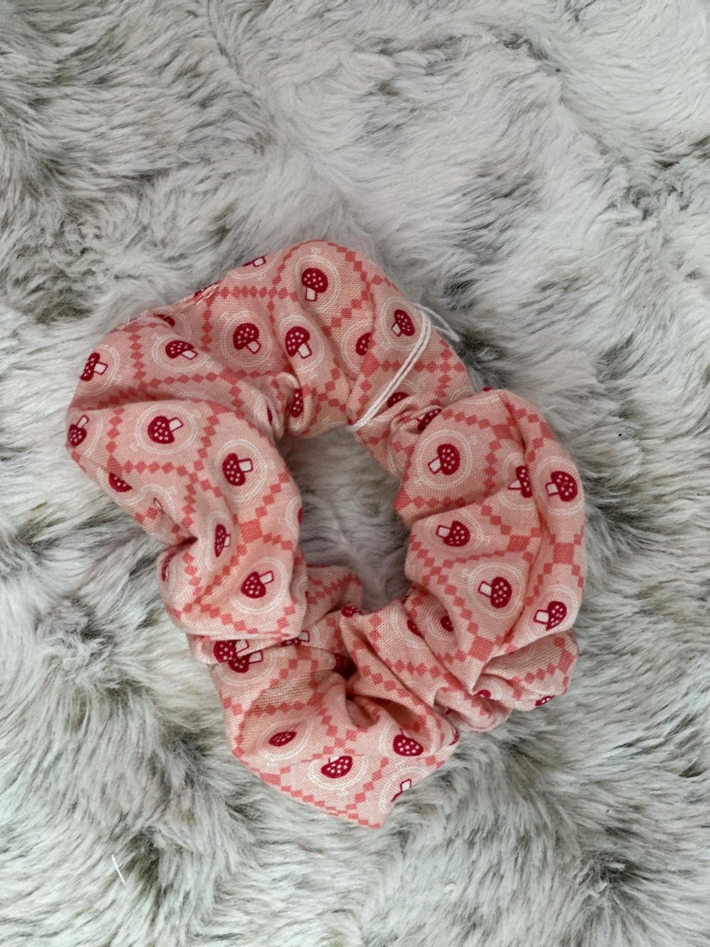 Tiny Mushroom Scrunchie