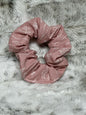 Artsy Flowers on Pink Scrunchie