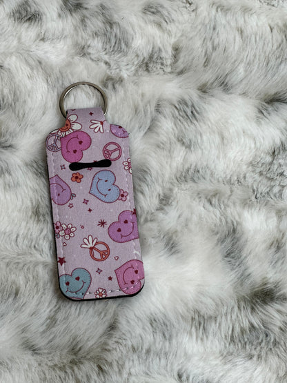 Neoprene Lip Balm Holder Keychain